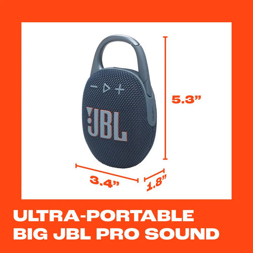 Parlante Jbl Clip 5 Bluetooth Ultracompacto Azul