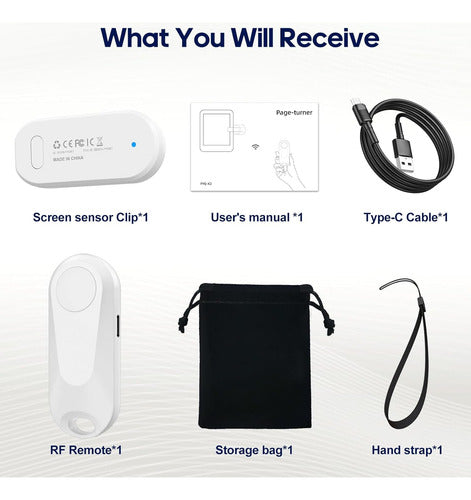 E-reader Control Remoto Girador De Paginas Blanco