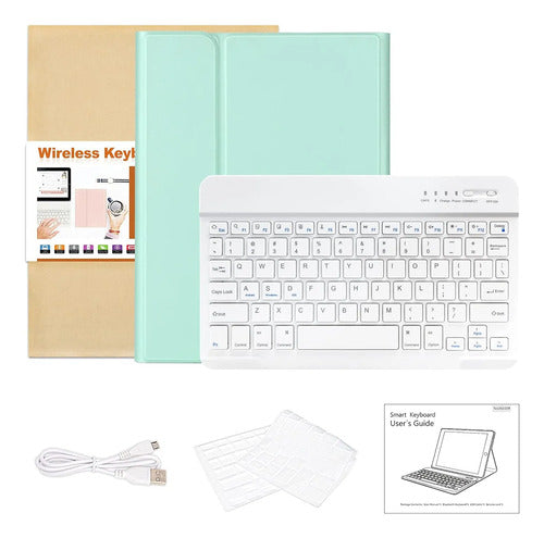 Funda Con Teclado Para iPad Air Y Pro De 11 Pulgadas Verde