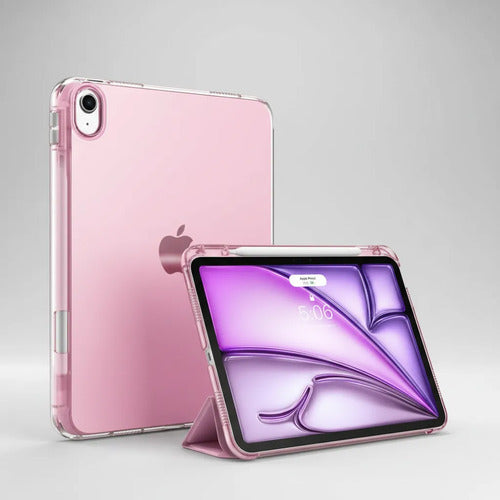 Funda Hybrid Slim Para iPad Air 11' M3/m2, 5ta/4ta. Rosa Chicle