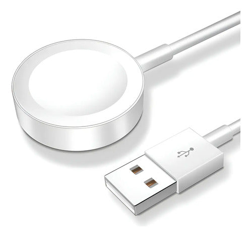 Cable De Carga Magnético Rápido Para Apple Watch 1m Blanco Blanco