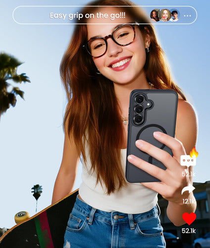 Funda Para Samsung Galaxy S25 Fe, Negra, 6.7 PuLG Negro