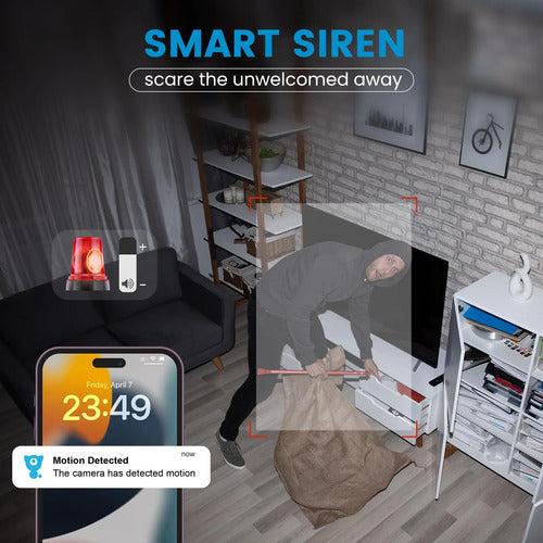 Litokam 360 Panoramic 2k Cámara De Seguridad Interior Blanco
