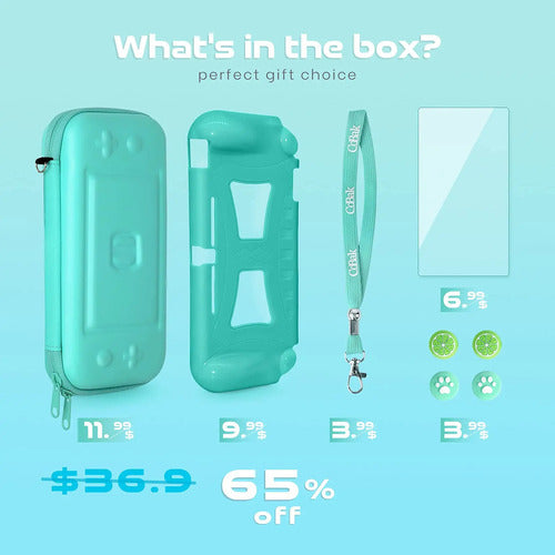 Pack De Protección Y Organización Para Nintendo Switch Verde