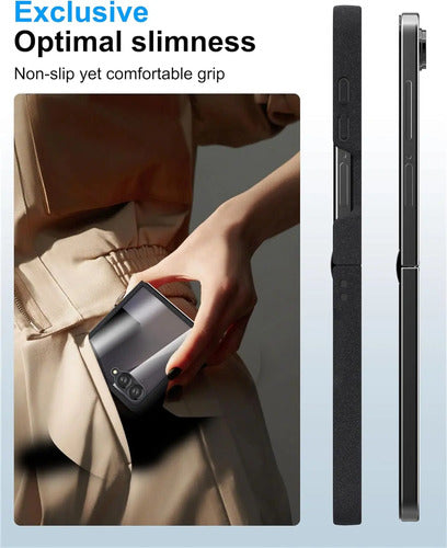 Funda Samsung Galaxy Z Flip 7, Protect De Pantalla Integrado Negro