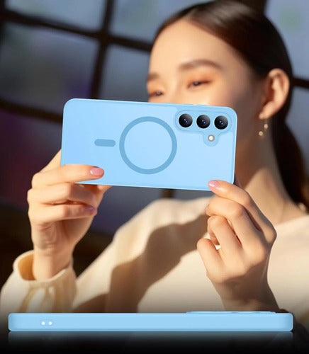 Funda Magnética Para Samsung Galaxy S25 Fe Azul Claro