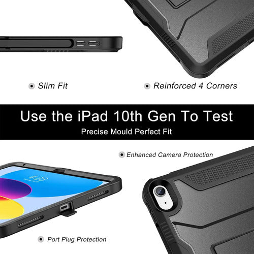 Funda Para iPad A16 11th Gen 11'' 2025 Y 10th Gen 10 Negro