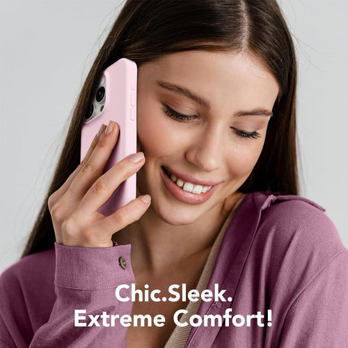 Funda Silicona iPhone 15 Pro Max Rosa Chicle