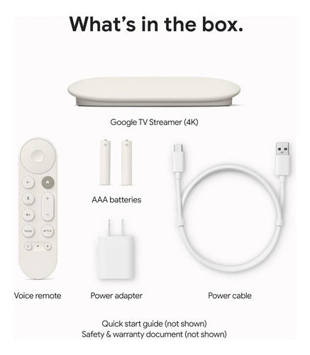 Google Tv Streamer 4k 32gb Control Por Voz Porcelain Blanco De Voz