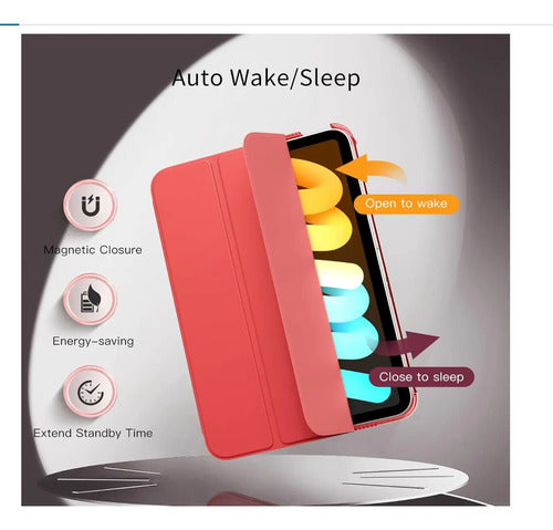 Funda Para iPad Mini 7 (a17 Pro) 2024 Y Mini 6 2021 Coral