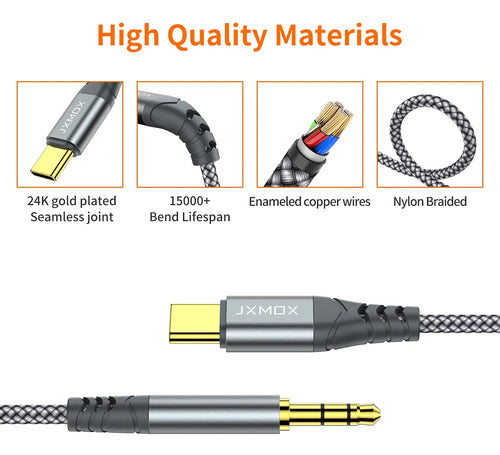 Cable Auxiliar Usb C De Alta Fidelidad Color