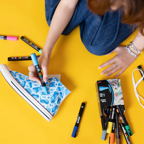 Set Profesional De 8 Rotuladores Posca En Tonos Suaves