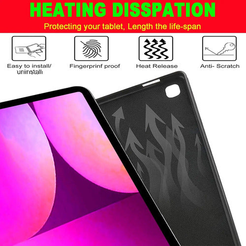 Funda Con Teclado Para Samsung Tab S10+/s9 Fe+/s9+/s8+/s7... Rosa
