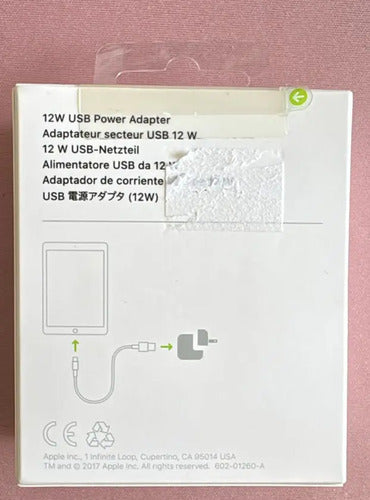 Cargador Para iPhone 12w Usb Adaptador De Pared Originial
