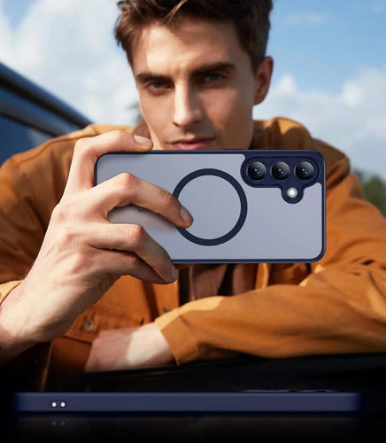 Funda Magnética Para Samsung Galaxy S25 Fe Azul Marino
