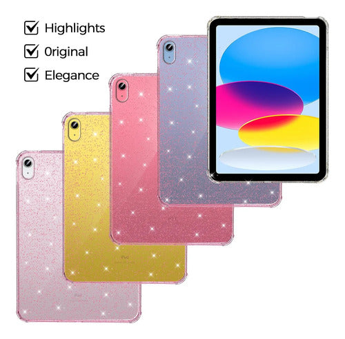 Funda Transparente Para iPad 11th/10th Gen 2025 Rosa Claro