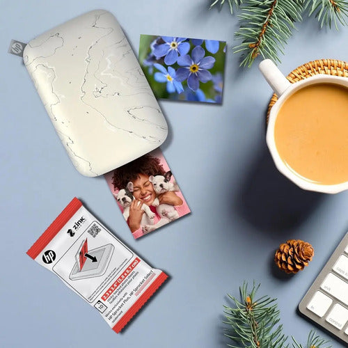 Papel Fotográfico Adhesivo Hp Sprocket Zink, (50 Hojas) Blanco