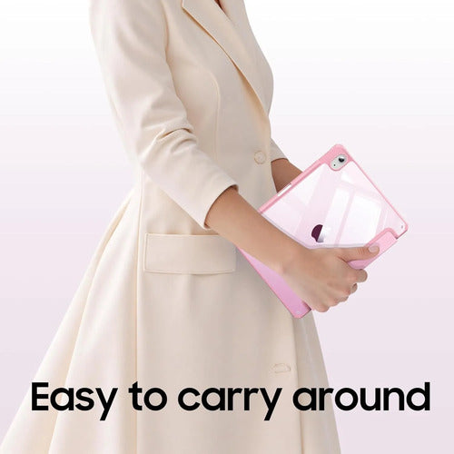 Funda Híbrida Delgada Para iPad Rosa Claro