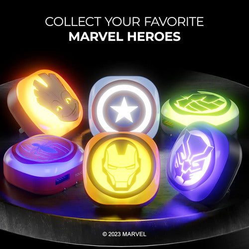 Luz Nocturna Marvel Spiderman Con Led Táctil. Rojo Rojo