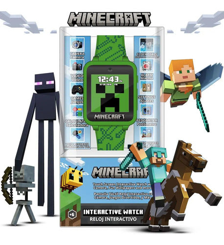 Reloj Inteligente Minecraft Para Niños Con Pantalla Táctil