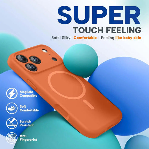 Funda Miracase Magnética Para iPhone 17 Pro Max, Naranja Naranja