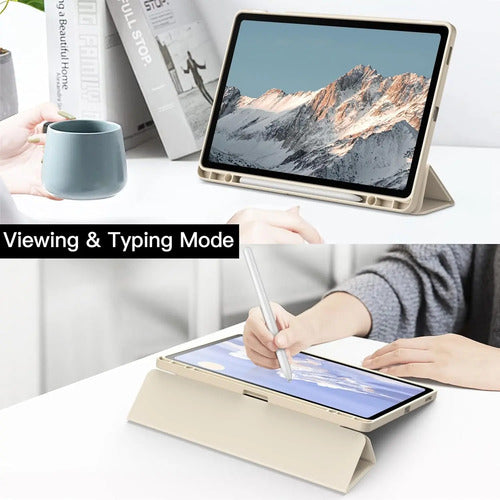 Funda Para Samsung Galaxy Tab S10 Lite/s10 Fe/s9. Crema