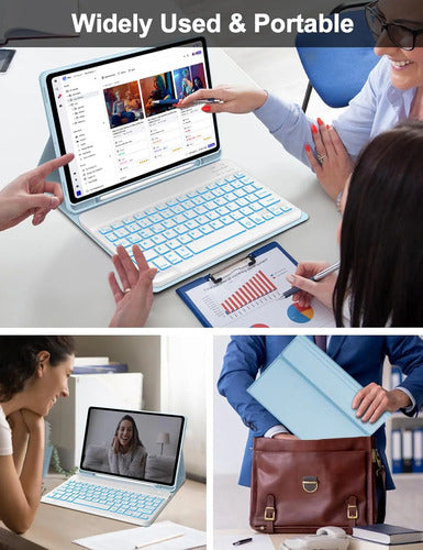 Funda Con Teclado Para Samsung Galaxy Tab S11 11' Azul