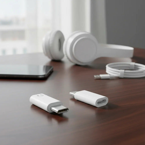 Adaptador De Audio Para Auriculares Usb C A Lightning Blanco