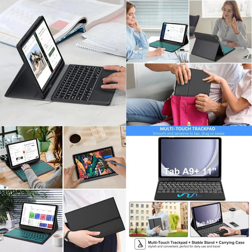 Funda Con Teclado Para Lenovo Tab K10/m10 Fhd Plus Black