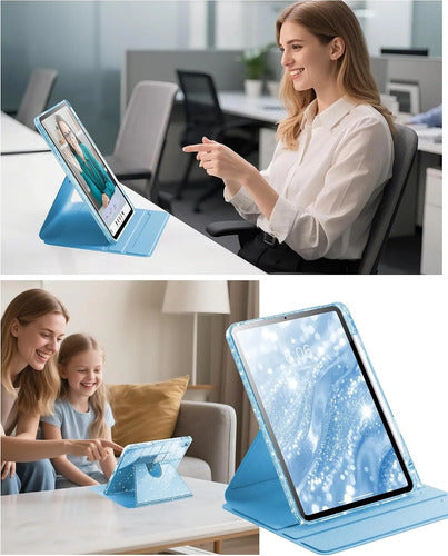 Funda Giratoria Para iPad Air 11' Azul