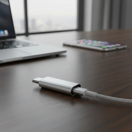 Adaptador Lightning A Usb C Para iPhone Y Samsung Plateado