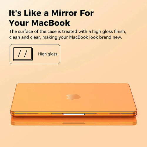 Carcasa Funda Transparente Para Macbook Air 13.6' Naranja