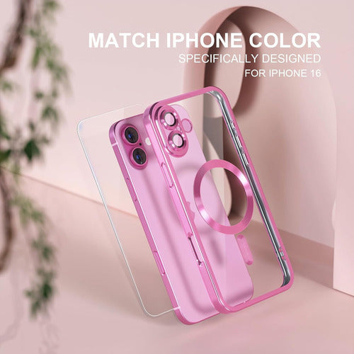 Funda Magnética Para iPhone 16 Rosa Chicle