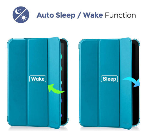 Funda Para iPad Mini 7 A17 Pro 2024/mini 6 2... Turquesa
