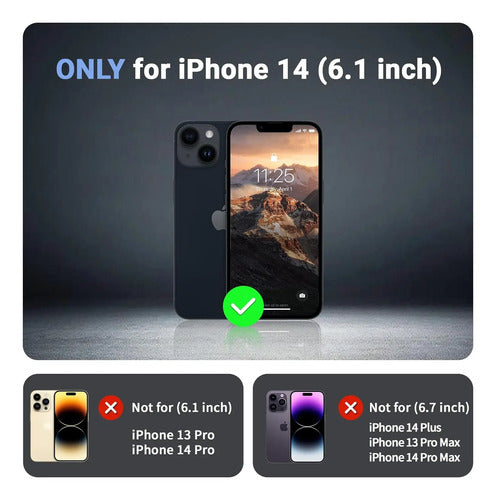 Funda Para iPhone 14, Protección Militar Y Antideslizante Negro
