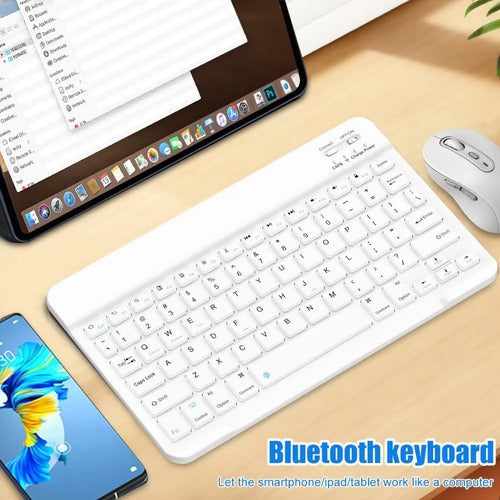 Teclado Bluetooth Noox Para iPad Y Tablets Blanco
