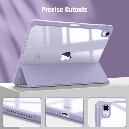 Funda Hybrid Slim Para iPad Air 11' M3/m2, 5ta/4ta. Lila
