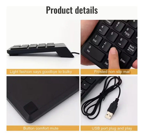 Teclado Numerico Usb Portátil Mini Para Laptop