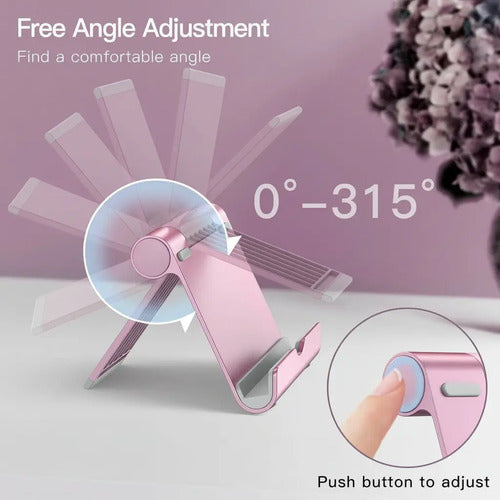 Soporte Ajustable Para Tablet Jetech Oro Rosa