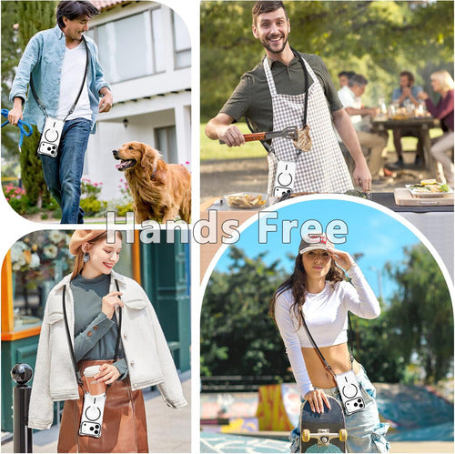 Funda Para iPhone 17 Pro Con Correa Ajustable Negro