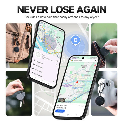 Mitag - Localizador Bluetooth Preciso Para Android Negro, 4 Unidades