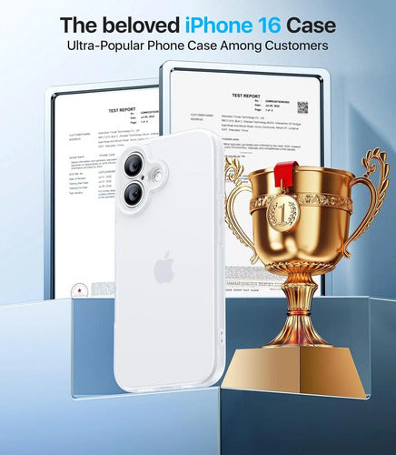 Funda Protectora Para iPhone 16, Antigolpes Blanco