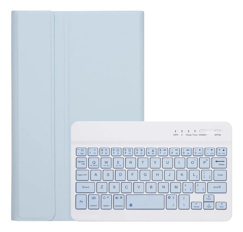 Funda Con Teclado Para Samsung Galaxy Tab A9 8.7 Azul