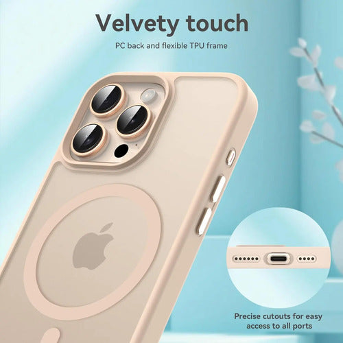 Funda Magnética Para iPhone 16 Pro Dorado Oscuro