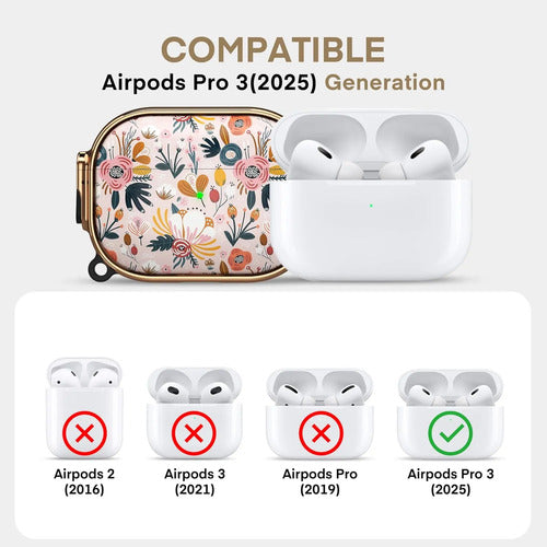 Estuche Funda Para AirPods Pro 3ra Gen 2025 Rosa