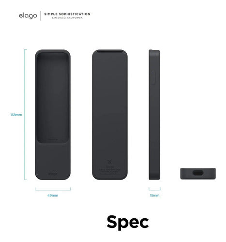 Funda Para Apple Tv 4k Hd Siri Remote 3ra Gen Negro