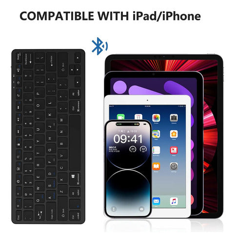Teclado Bluetooth Taiyang Para iPad Y Dispositivos Bluetooth Negro