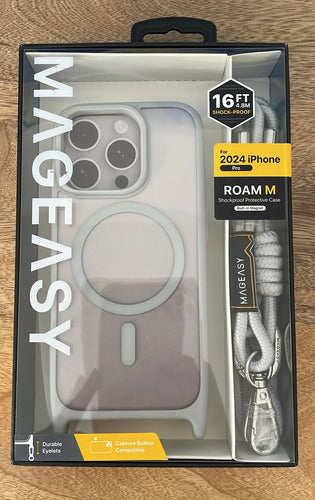 Funda Mageasy Para iPhone 16 Pro De 6.3 Pulgadas Con Correa