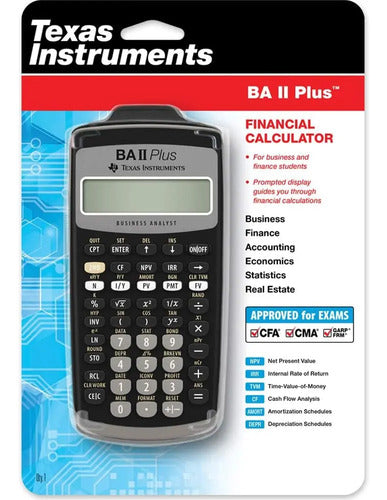 Calculadora Financiera Texas Instruments Ba Ii Plus Negro