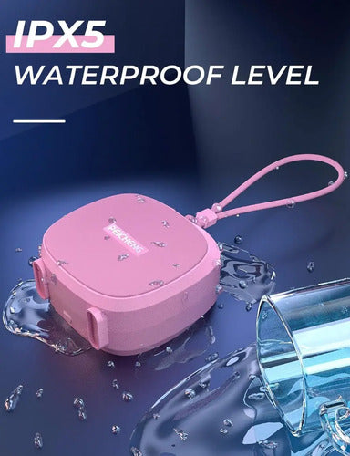 Parlante Bluetooth Portátil Peicheng, Impermeable Rosa Chicle